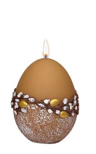 Veľkonočná sviečka vajce 90/70 Gold eggs mocca